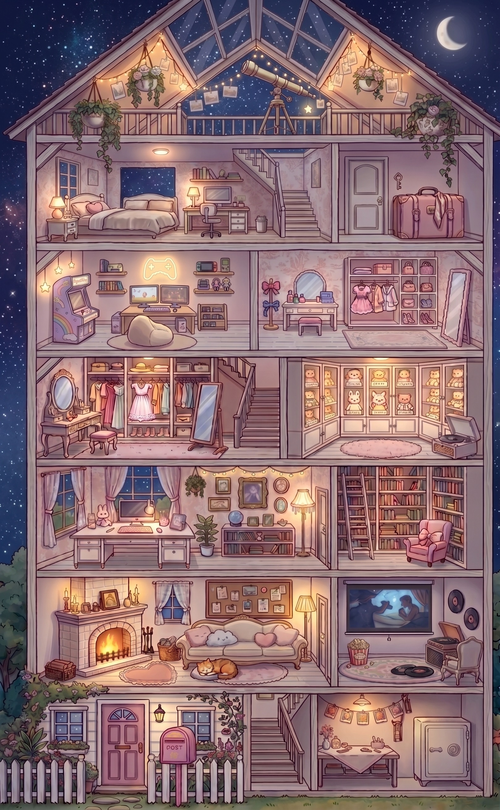娃娃屋夜晚